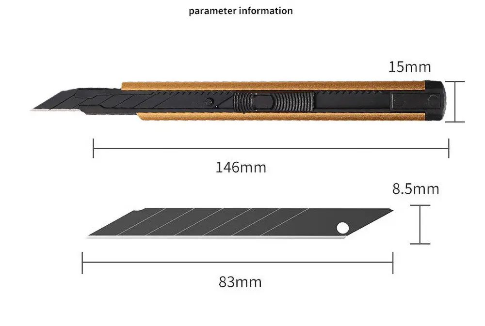 metal 9mm snap off box cutter