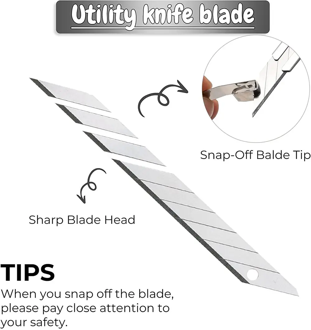 slim stainless steel box cutter with pocket clip