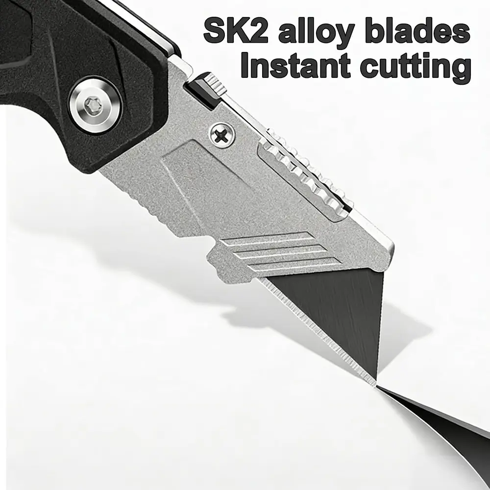 anti-slip aluminum folding utility knife