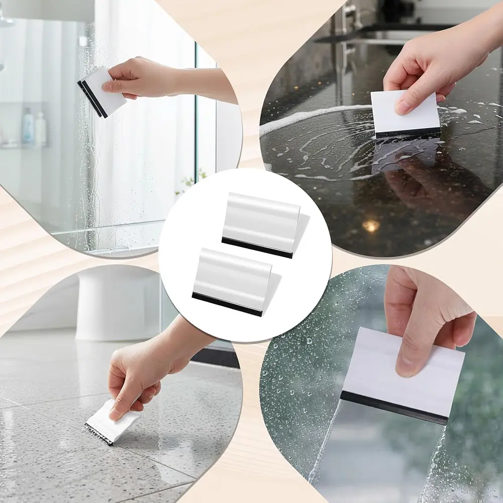 Mini glass cleaning squeegee