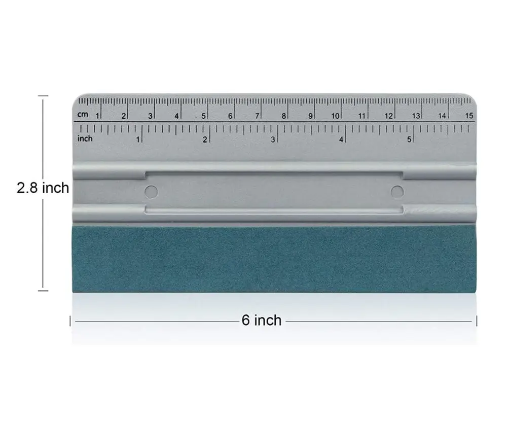 dual side non slip film scraper with ruler
