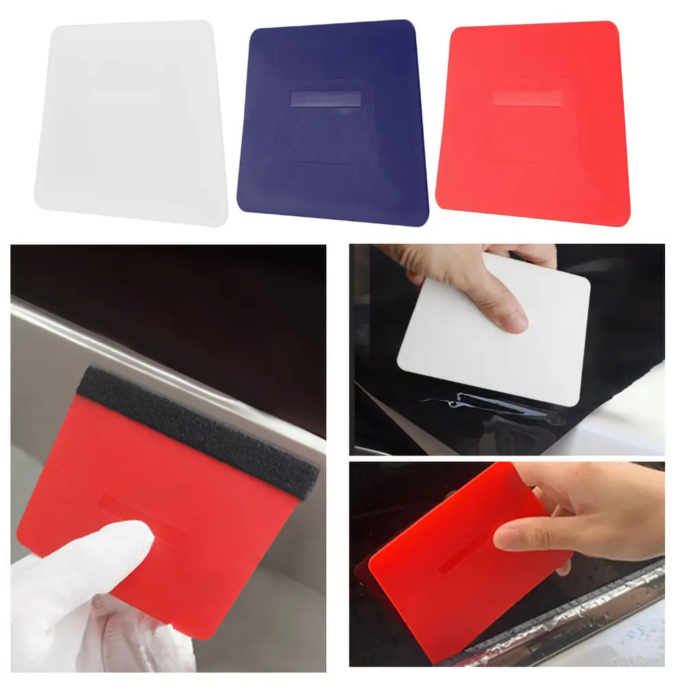 4 inch squeegee working on vehicle vinyl wrap corner