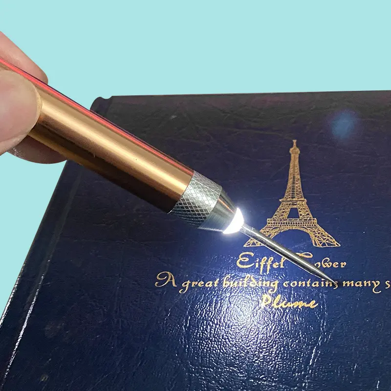 LED weeding pen for iron-on vinyl craft projects