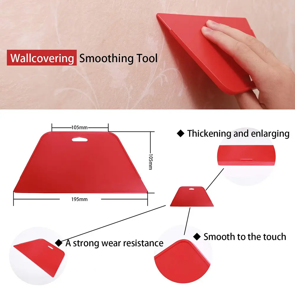 Hard plastic scraper for vinyl film application